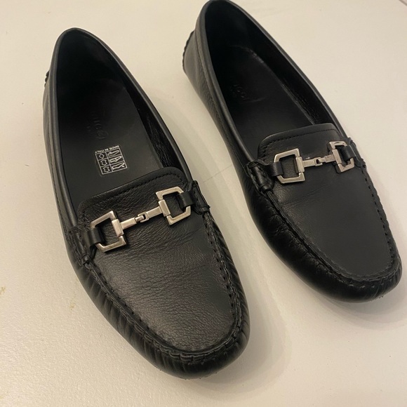 Gucci Black Leather Driver Loafer Moccasins - Picture 4 of 7